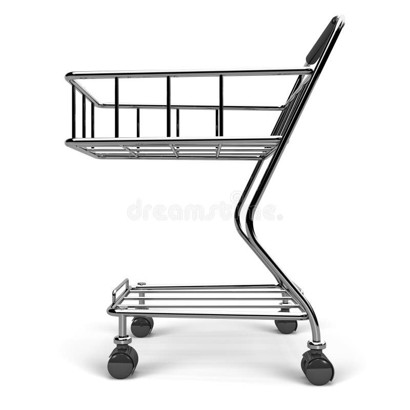 Shopping Cart Back View Isolated Stock Illustrations 67 Shopping Cart