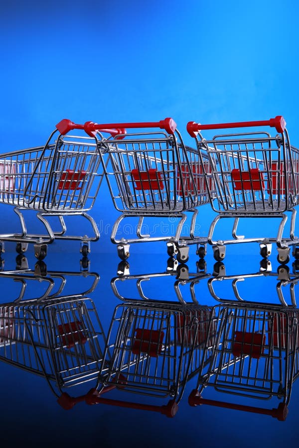 Many shopping trolley stock image. Image of consumption 20113797