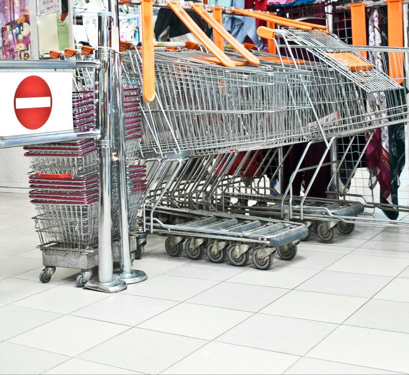 Shopping carts stock photo. Image of retail, industry 47236474
