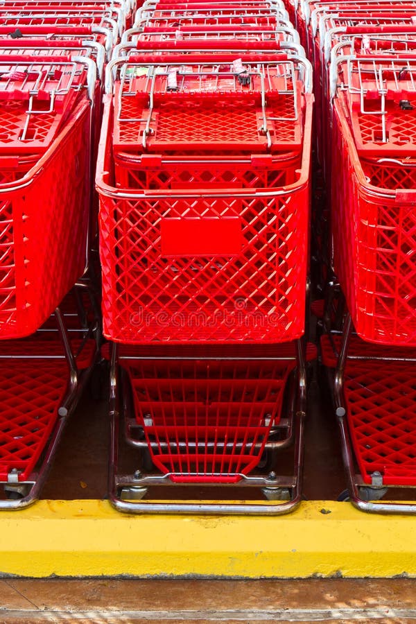 Shopping carts lined up