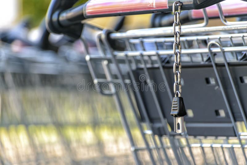 Shopping Carts in a Shopping Mall Stock Image Image of mall, sale