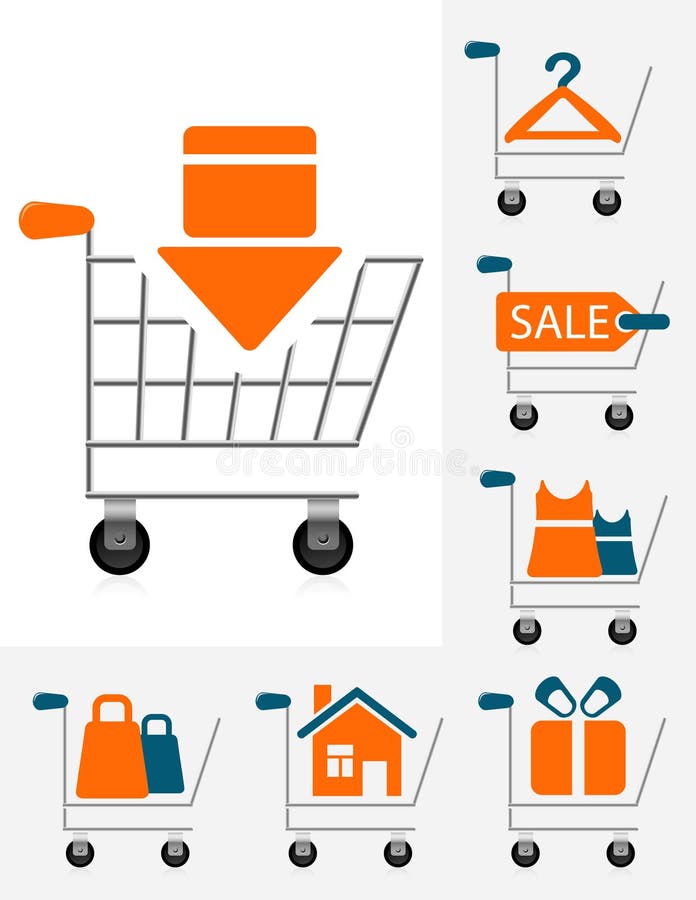 Shopping chart icons