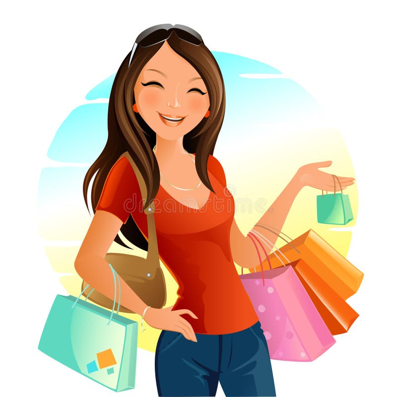 Shopping Day Графика. Cartoon shopping woman рисунок. Shopping Day.