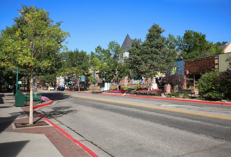 Shopping district in Estes Park, Colorado