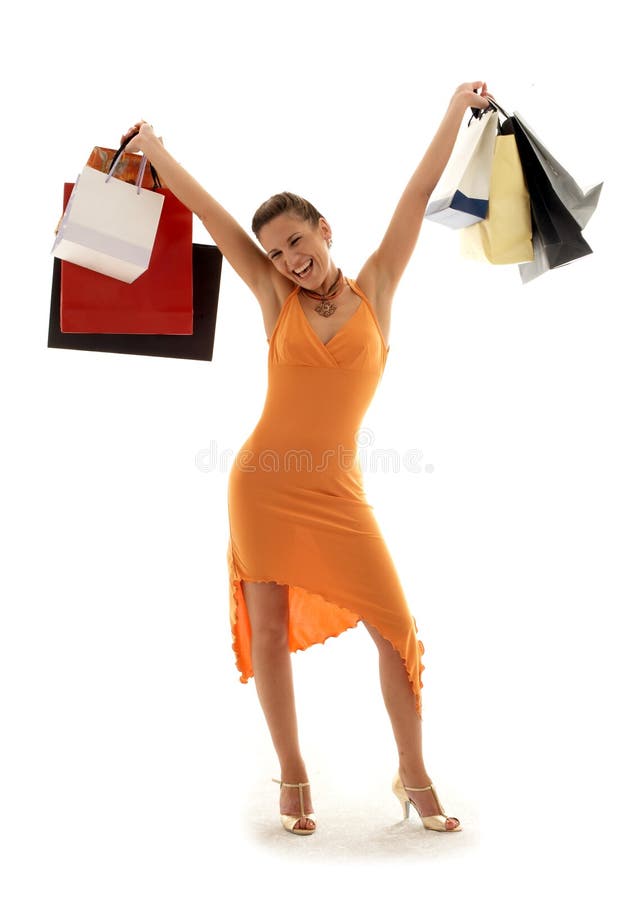 Shopping euphoria stock image. Image of beautiful, happiness 1115579