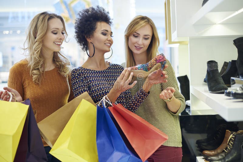 Shopping with friends stock photo. Image of bonding, customer 97799764