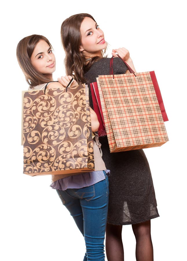 Beauties after Shopping stock image. Image of multicolor - 33049235