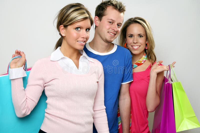 Shopping Group of Friends stock photo. Image of casual 8214422