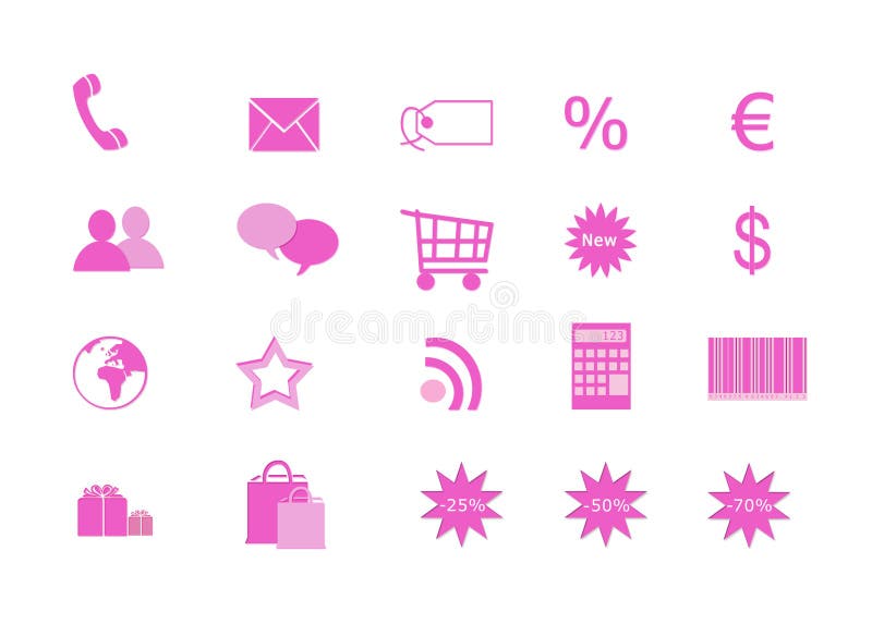 Shopping icons stock illustration