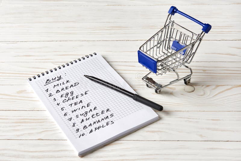 Shopping List And Shopping Cart