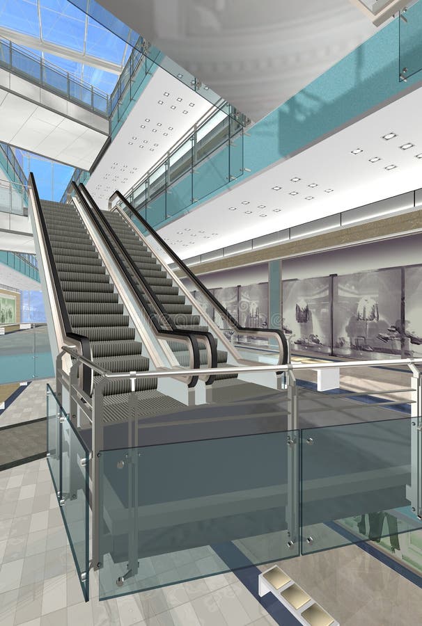 Shopping Mall royalty free illustration