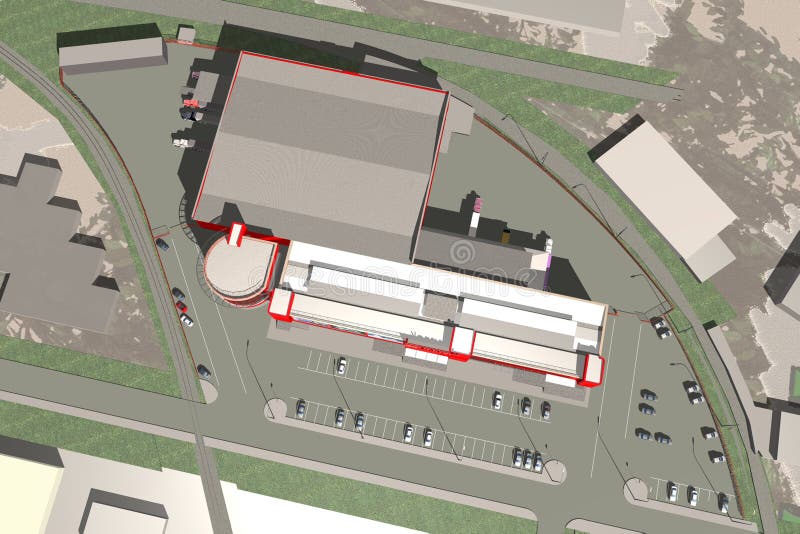 Shopping Mall stock illustration