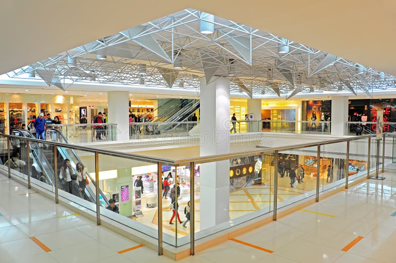 interior view of harbour city shopping mall located at tsim sha tsui, kowloon, hong kong. interior view of harbour city shopping mall located at tsim sha tsui, kowloon, hong kong