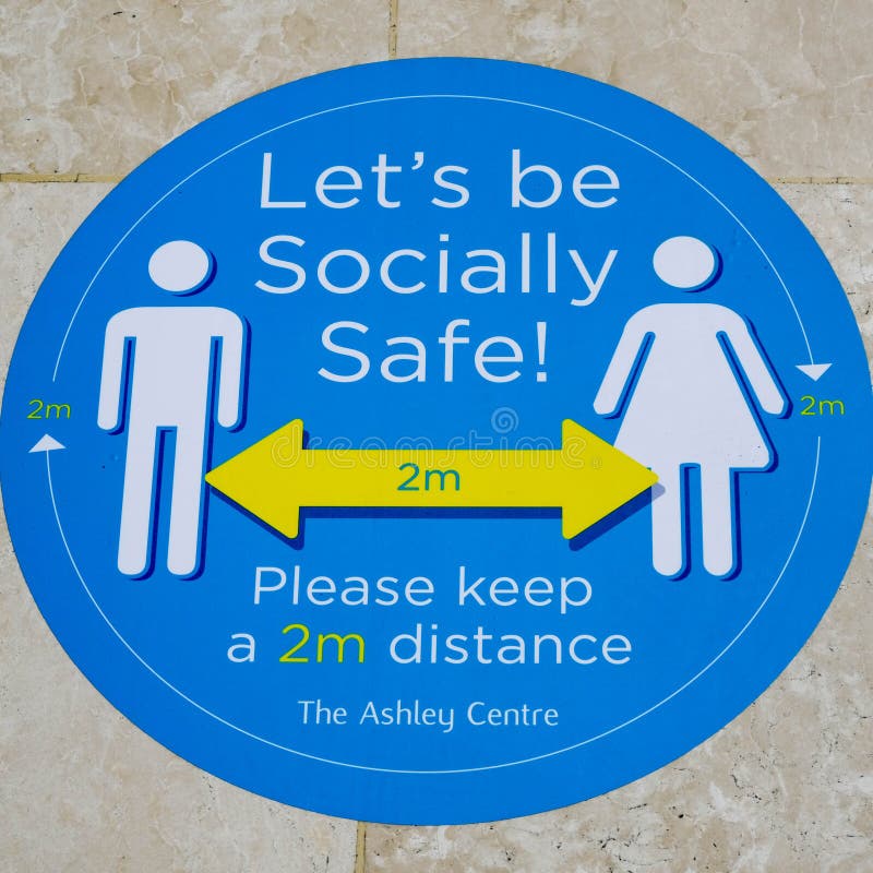 Shopping Mall Social Distancing Floor Stickers Editorial Photography ...