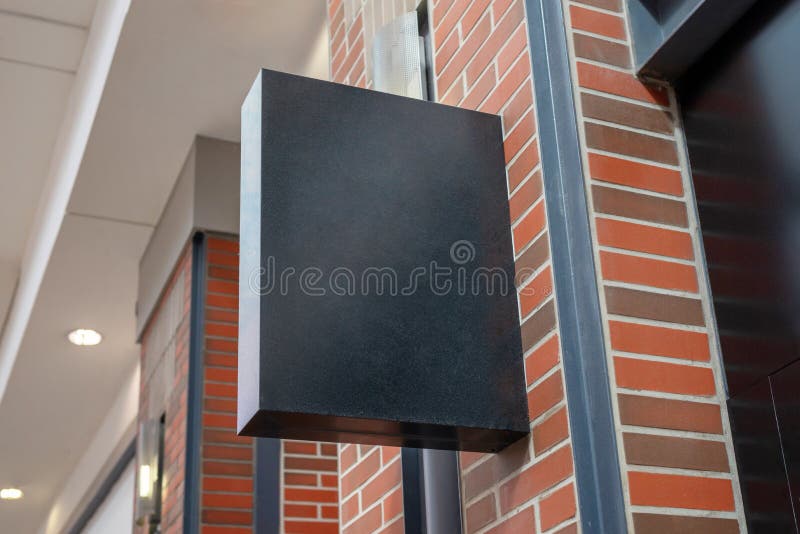 Shopping mall store signage mockup royalty free stock photo