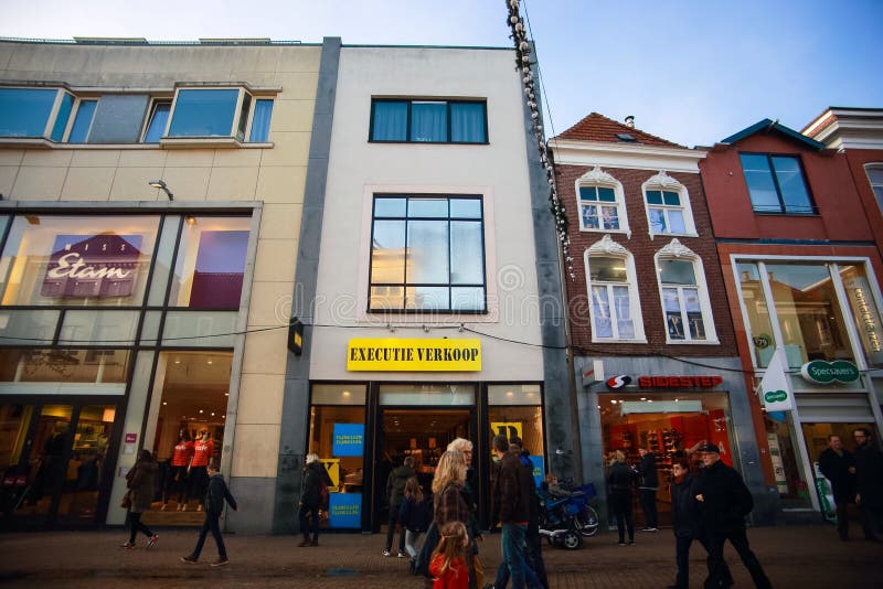 Shopping Plaza of the Groningen City on Christmas Holiday Editorial ...