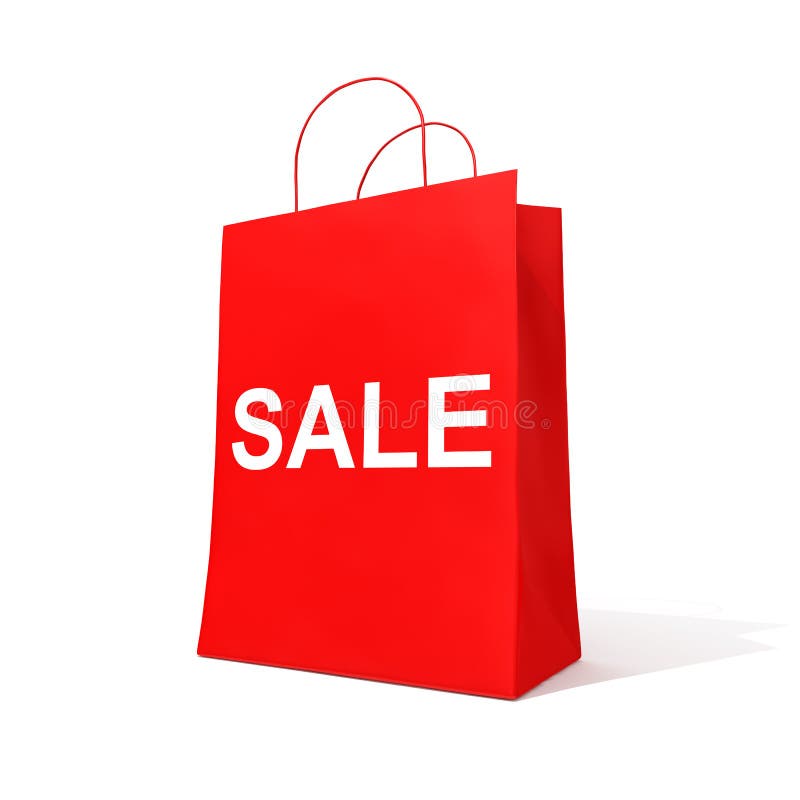 Shopping Bags with the Word Sale Stock Illustration - Illustration of ...