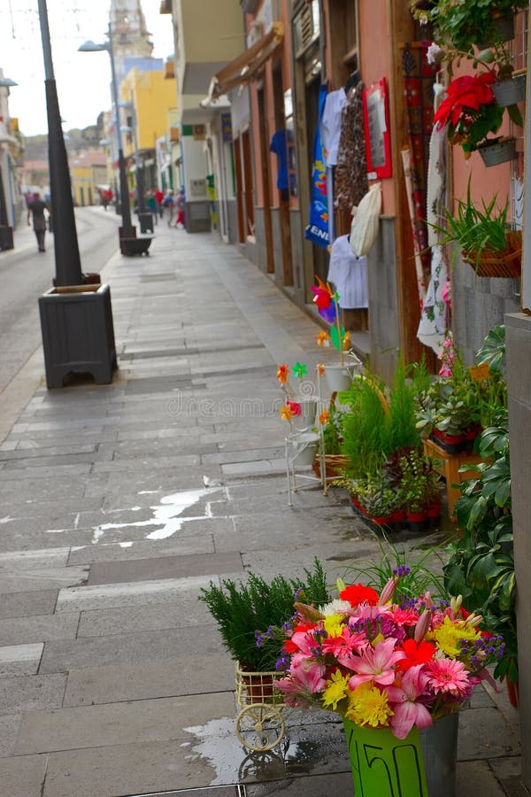 Shopping Street in Candelaria Stock Image Image of vacation, tenerife
