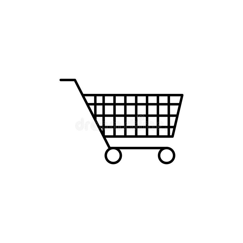 shopping trolley icon. Element of simple icon for websites, web design, mobile app, info graphics. Thin line icon for website desi vector illustration shopping trolley icon. Element of simple icon for websites, web design, mobile app, info graphics. Thin line icon for website desi vector illustration