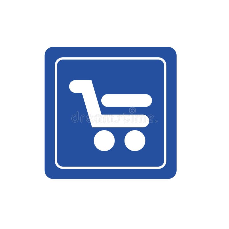 Shopping Trolley Return Sign. Vector Sign Eps 10 Stock Illustration