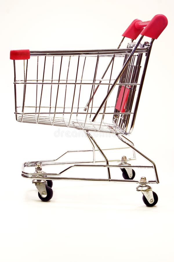 Shopping trolley on white background 6