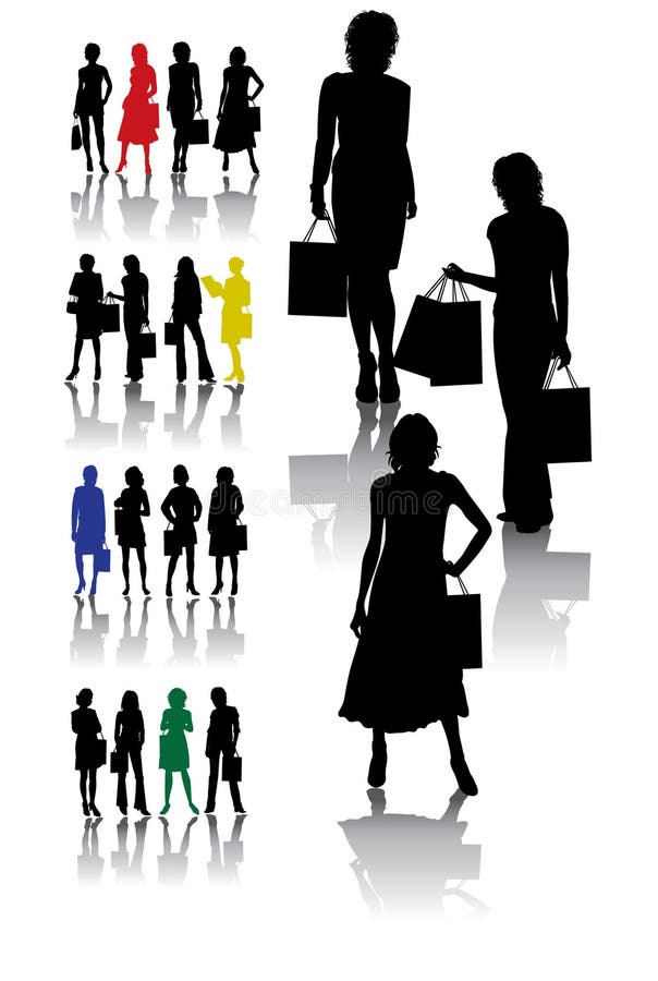 Shopping woman collection