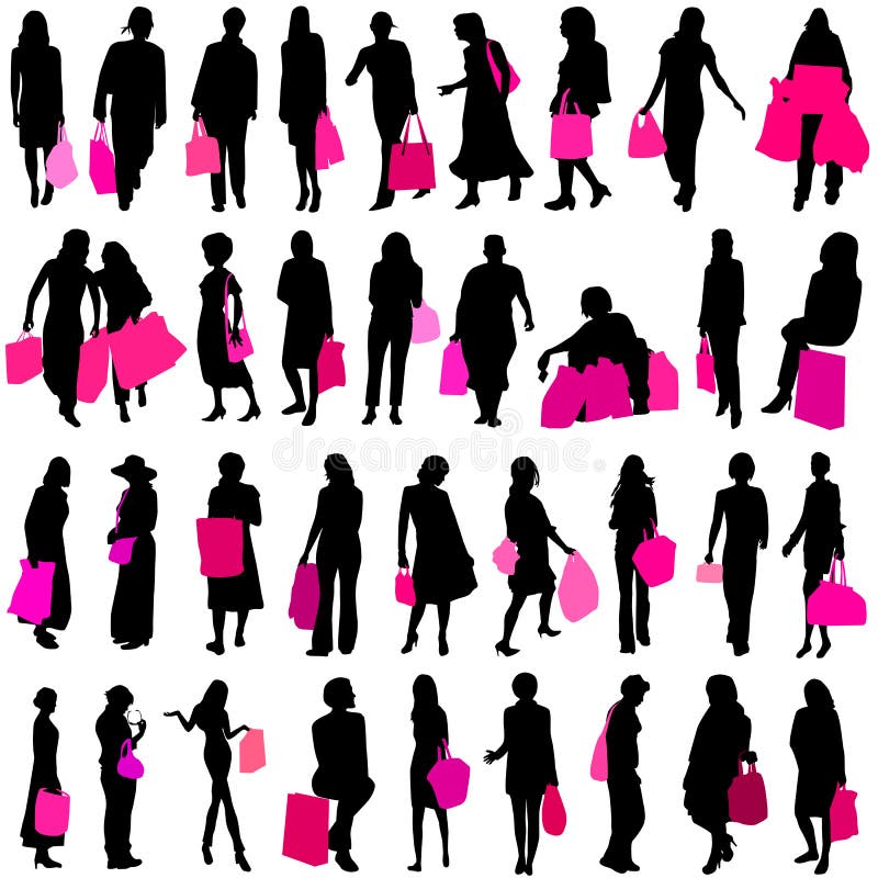 Shopping women vector