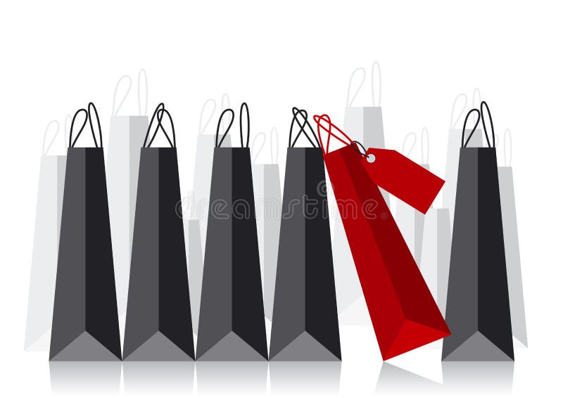 Shoppingpåse stock illustrationer Shoppingpåse stock illustrationer