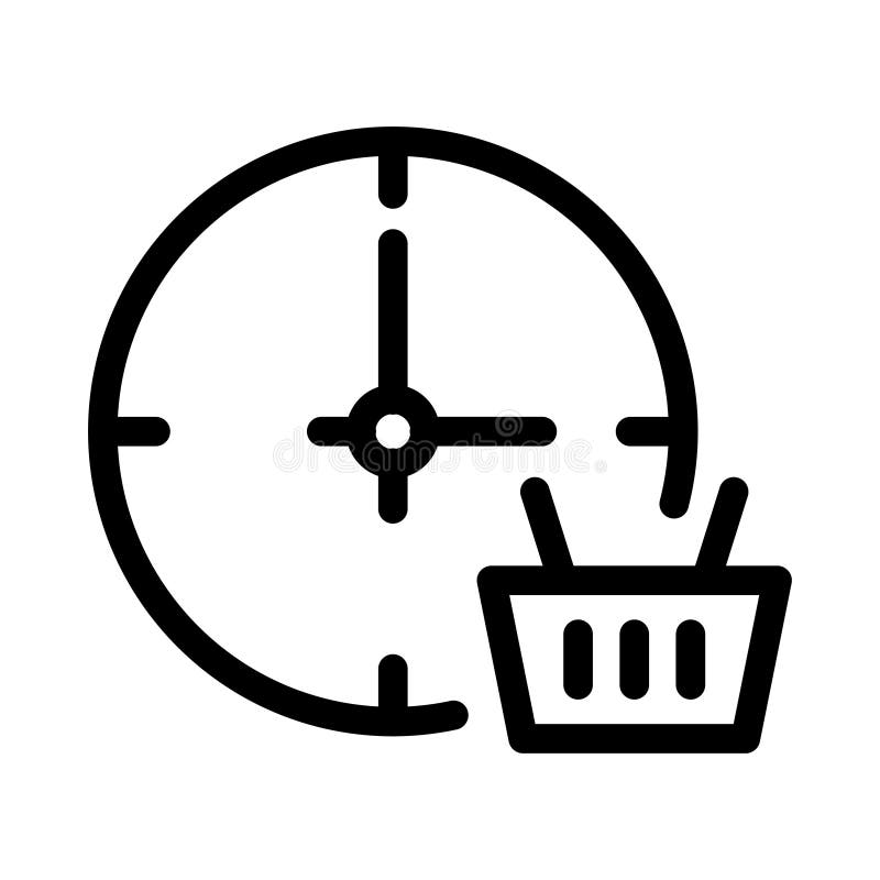 Shoppingtime icon for website design and desktop envelopment, apps development. Premium pack. Pps vector vectors