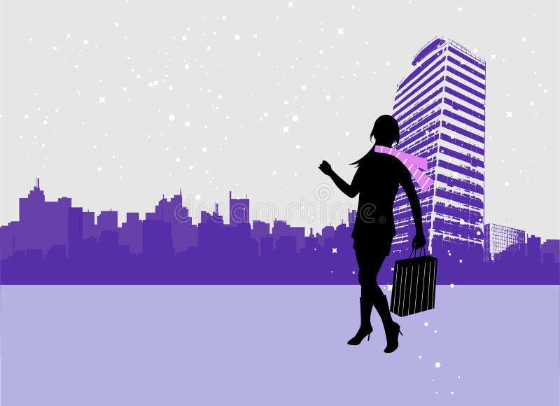 Shoppande kvinna vektor vektor illustrationer