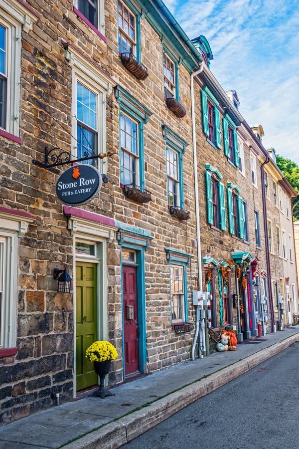 Shops Jim Thorpe redaktionelles stockfoto. Bild von häuser 78672373