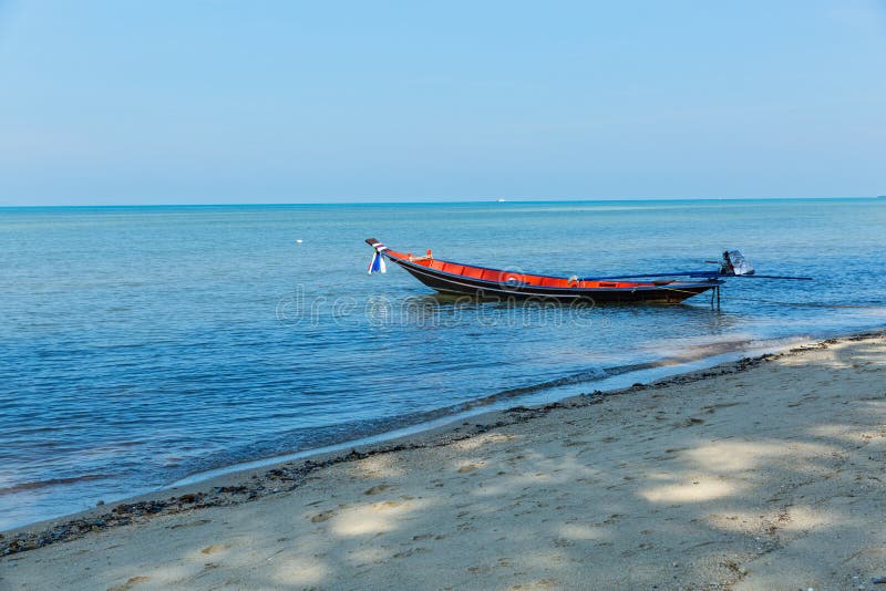 Shore and boat stock image. Image of travel, serene, lagoon 85564853