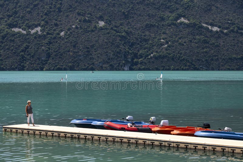 The shore of Lake Bourget - Aix les Bains - France