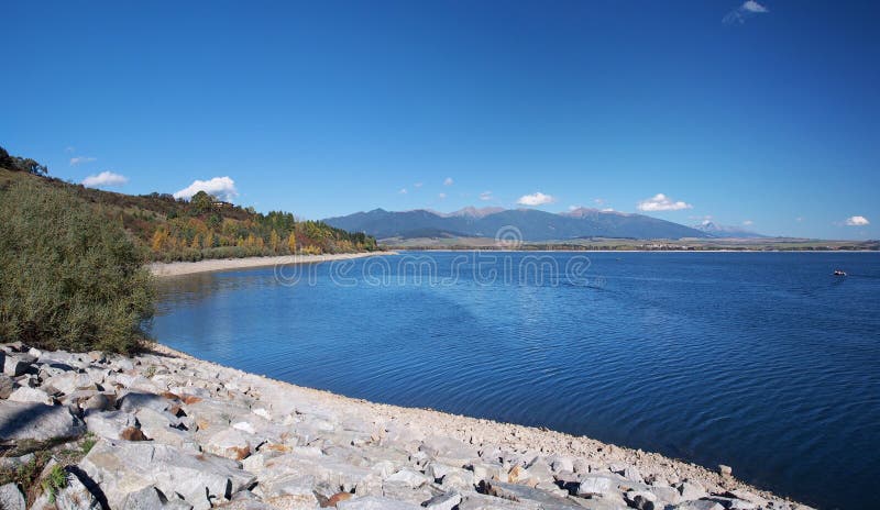 Shore of Liptovska Mara and Rohace hills