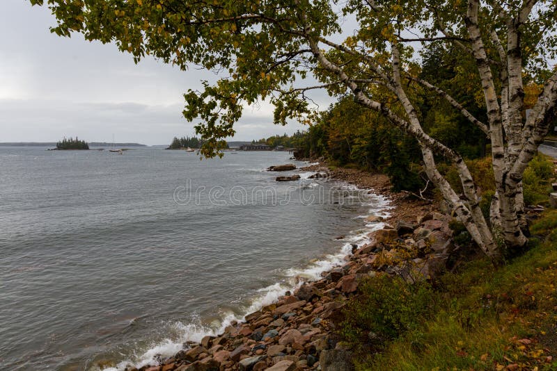 Shore at Seal Harbor, Mount Dessert Island, Maine. Shore at Seal Harbor on Mount Dessert Island in Maine royalty free stock photo Shore at Seal Harbor, Mount Dessert Island, Maine. Shore at Seal Harbor on Mount Dessert Island in Maine royalty free stock photo