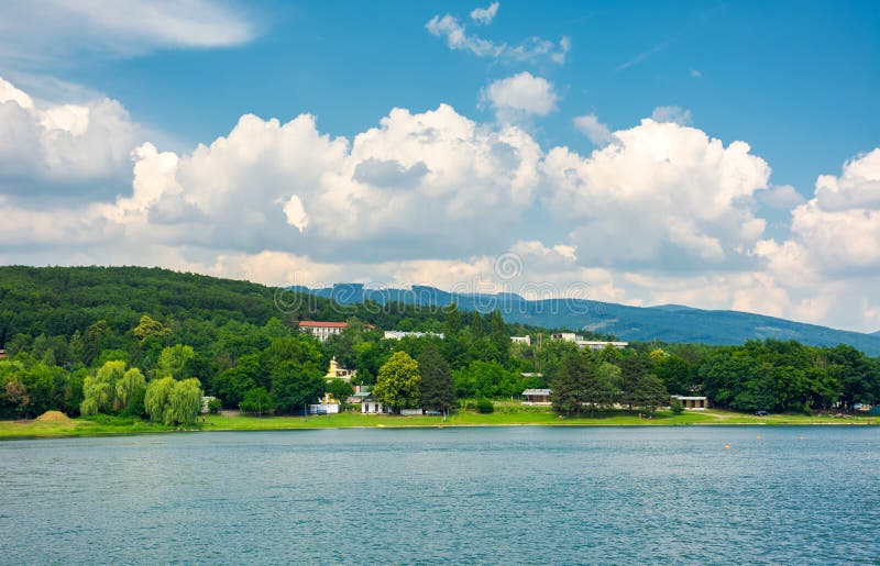 Shore of Zemplinska Sirava, Slovakia in summer