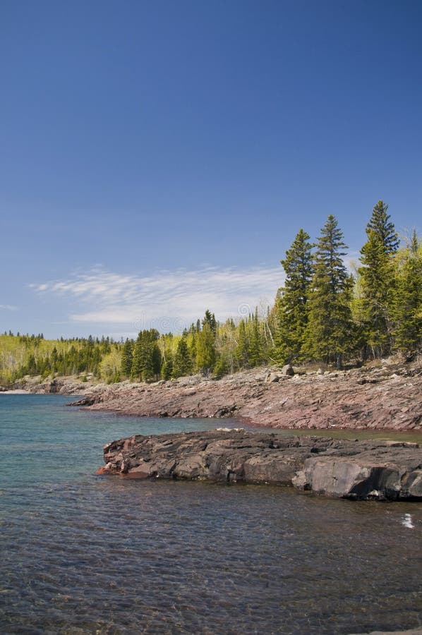 Shoreline lake superior stock image. Image of landscape 9546253