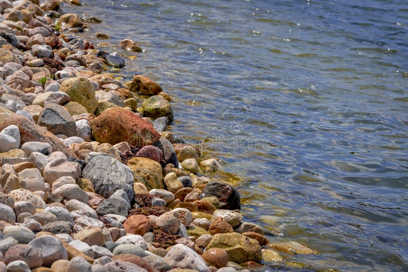 Shoreline of Pewaukee Lake in Wisconsin royalty free stock images Shoreline of Pewaukee Lake in Wisconsin royalty free stock images
