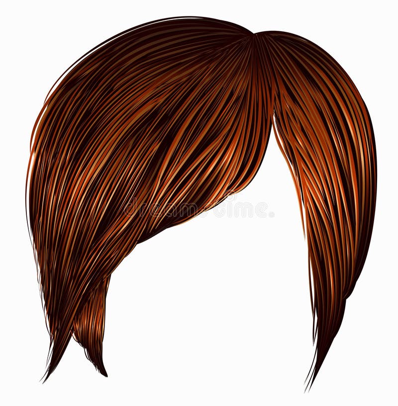 Short brown hairs fringe stock vector. Illustration of barber - 72246212