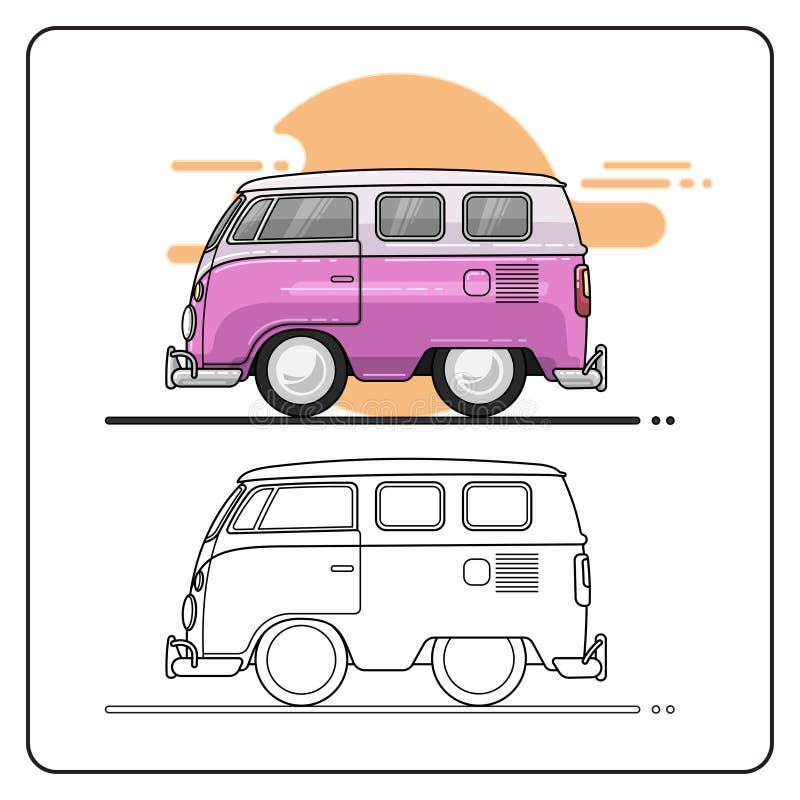 Summer cars side view stock illustration Summer cars side view stock illustration