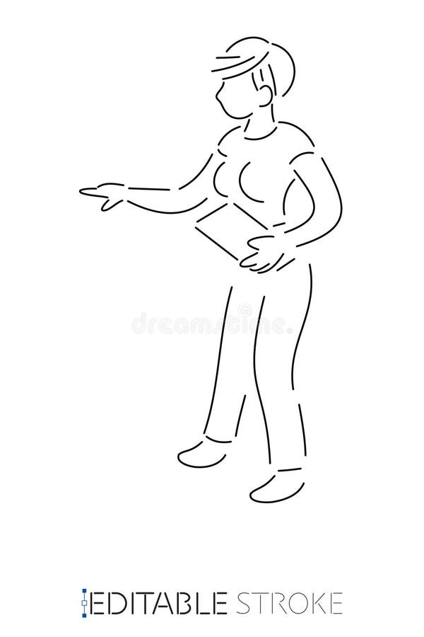 how to draw a person standing sideways