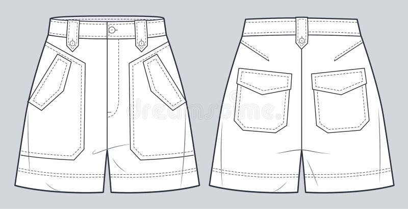 High-waist Shorts Fashion Flats Graphic by aivenstudio · Creative Fabrica