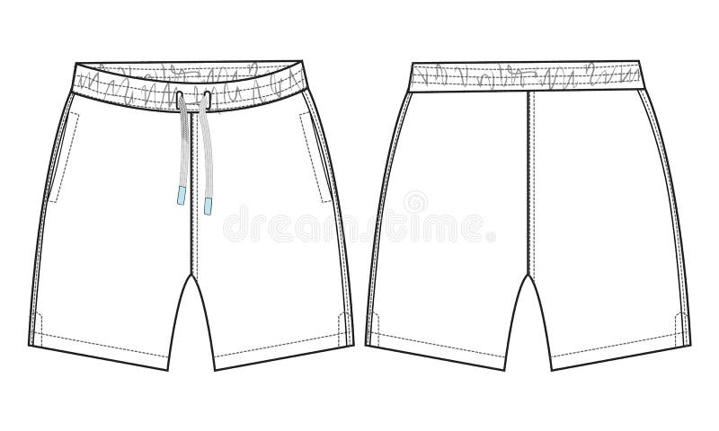 Short Pants Template for Boys. Stock Vector - Illustration of shorts ...