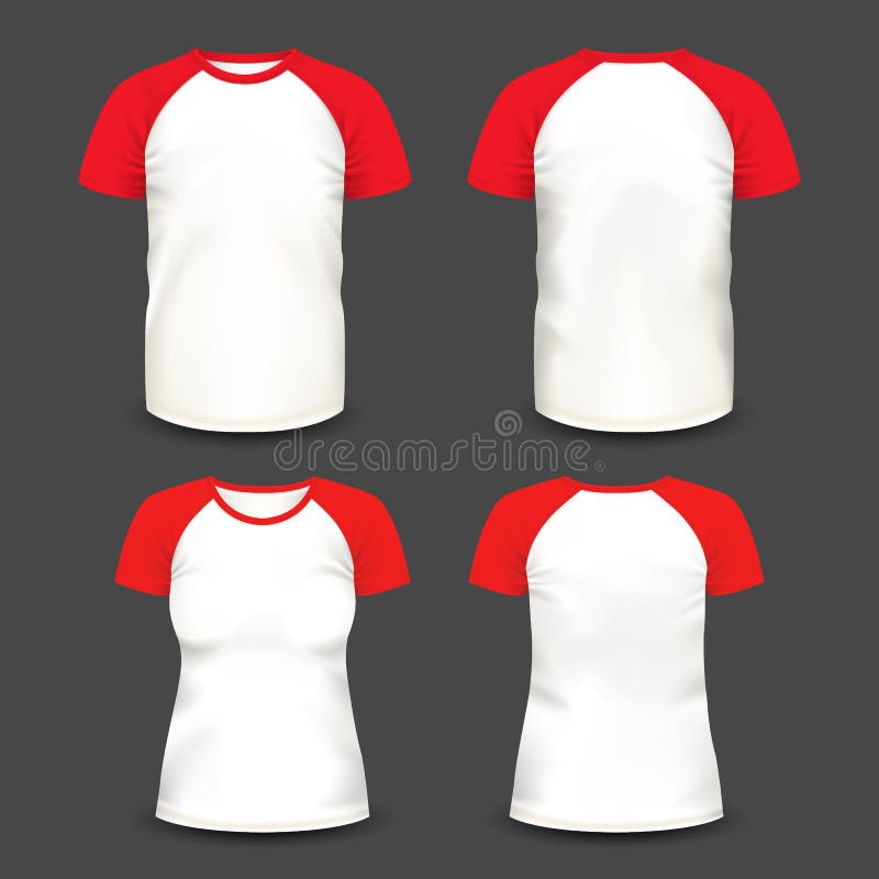 Download Short Raglan Sleeve Realistic Volumetric T Shirts Stock Vector Illustration Of Apparel Empty 113564348