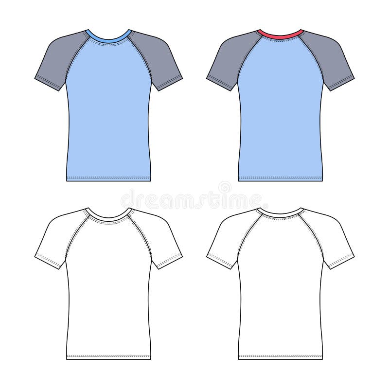 Raglan sleeve t-shirt stock vector. Illustration of tshirt - 13945160