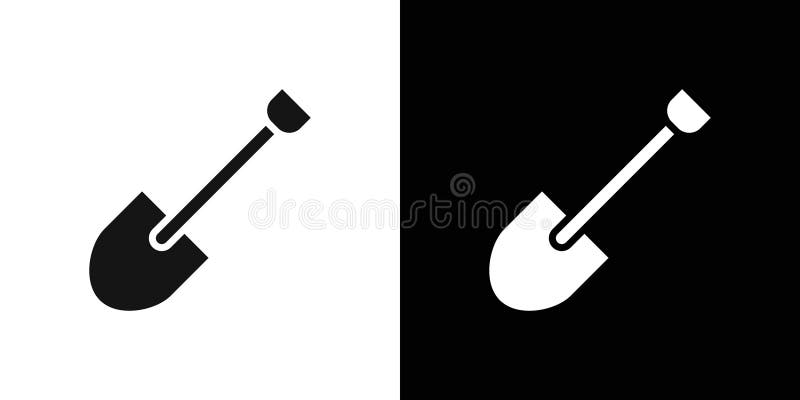 Short spade icon logo set vector vector illustration