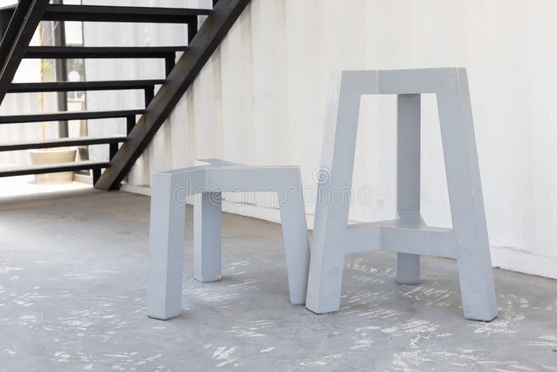 Short and Tall Grey Wooden Stool or Chair Legs Stock Photo Image of