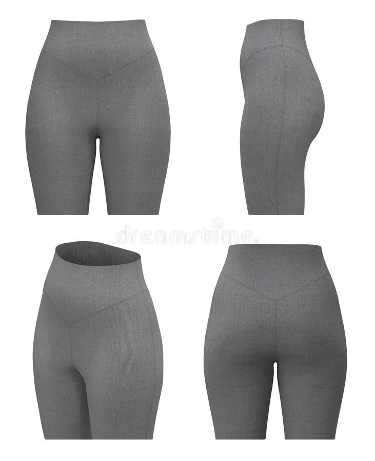 Short Yoga pants. Isolated stock illustration. Illustration of