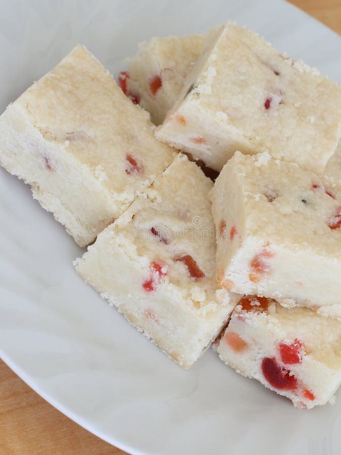 Shortbread With Candied Fruit Stock Photo Image of cookies, white