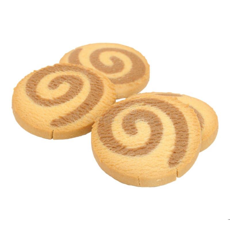 Shortbread ciastka Odizolowywający na Białym tle fotografia stock